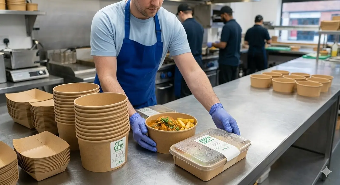 Paper Trays and Bowls in UK Delivery Services